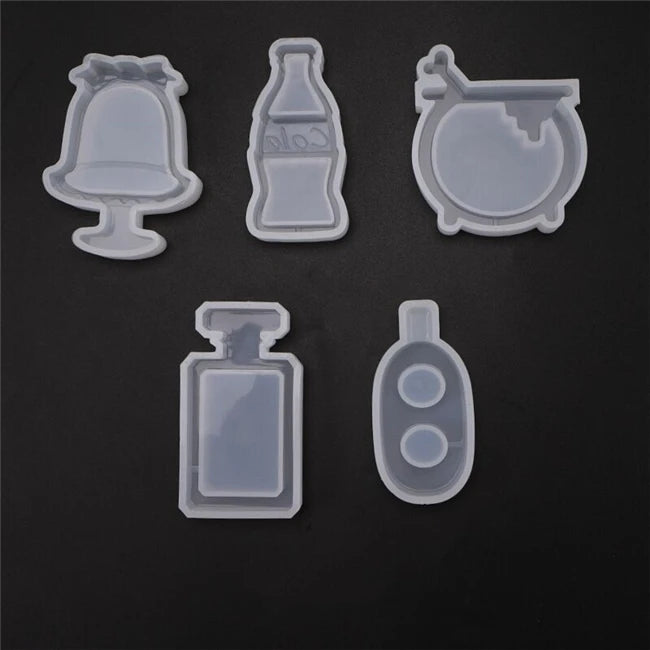 C-0134 DIY  handmade resin molds silicone cola perfume bottle ice cream shape shaker mold