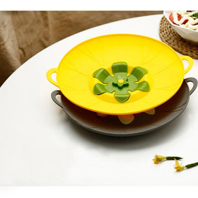 Food Grade Silicone Cookware Parts Kitchen Gadgets Cooking Pot Lids with Spill Stopper Rubber Pot Cover Utensil