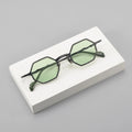 Shenzhen Factory Stock Custom logo OEM Polygon Trendy Titanium Polarized Sunglasses for Men Women Neutral UV-blocking Sunglasses