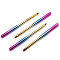 4pcs Ombre Oem Oval Flat 3D Crimped Type Nail Brush Nail Brush Set