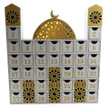 Muslim Eid Wooden LED Countdown Cabinet Ramadan Castle Calendar Cabinet for Islam Ramadan Decoration