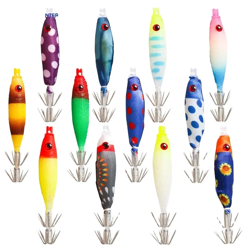 Artificial Bait With Squid Hooks Luminous Squid Lure  Duel Squid Jig Shrimp