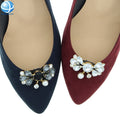 Fancy Metal Alloy Rhinestone Glass Bowknot Shoes Clips Removable Clip Style Shoes Brooch for Wedding Bridal Shoes Decoration