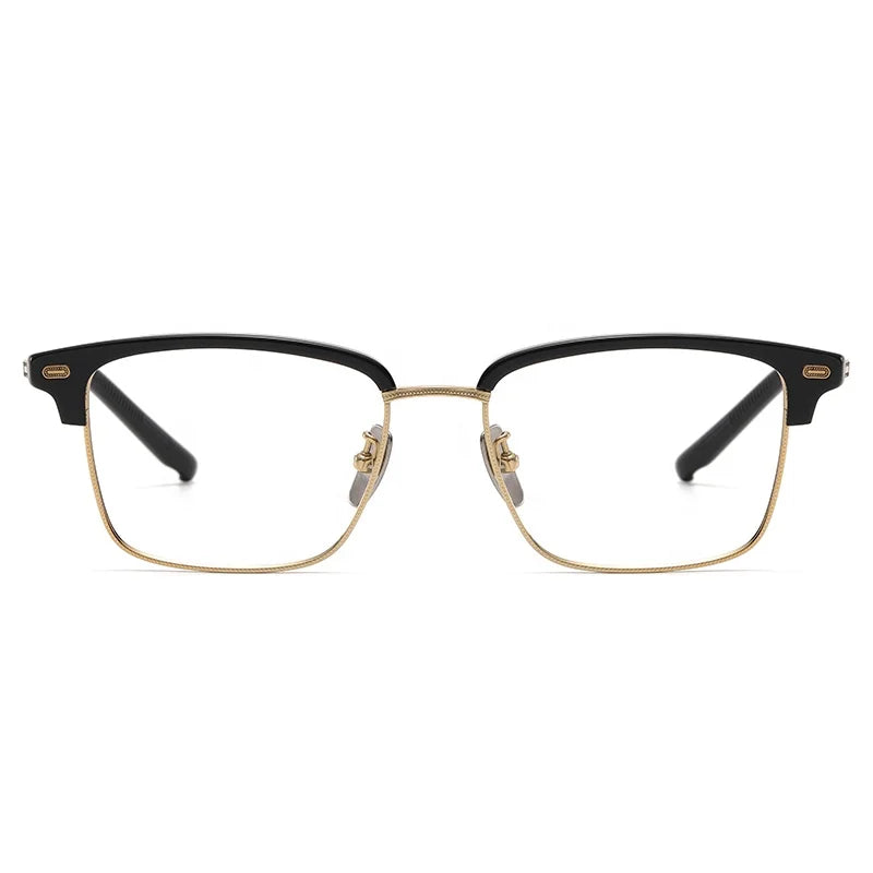 M-122 Brow-line Mix Material Acetate Eyewear Frame Eyeglasses Frames for Men and Women Executive Optical Glasses Frame