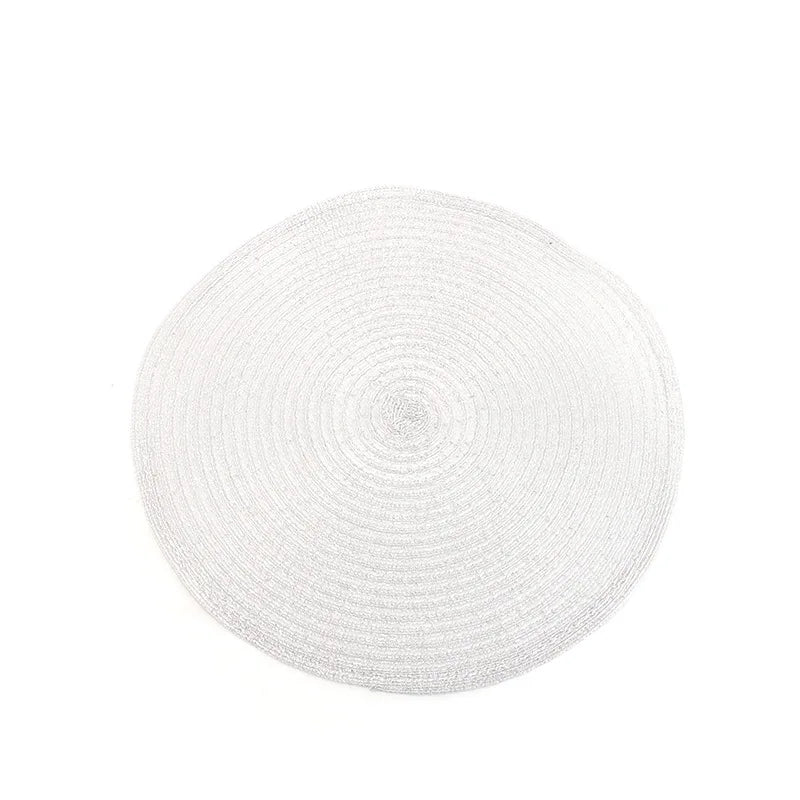 European Style High-End Decorative Table Mat Hollow Gold Silver Bright Red Metal Line Coaster Dining Cross-Border Mats for Home