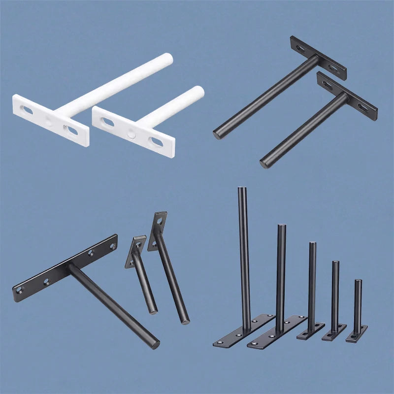 3-Inch 5-Inch Solid Steel Floating Shelf Brackets Heavy Duty Hidden Shelf Brackets for Wooden Floating Shelves