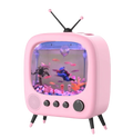 USMILEPET Best Selling ABS and PET Material Fish tank Mini TV Shape Fish tank With Oxygen Air Pump Light Suit for Home or Office