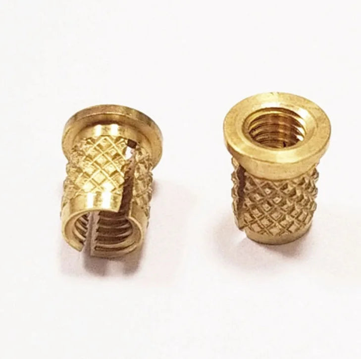 M3 M4 Brass Threaded Insert Reverse Slot Brass Thread Inserts Nuts