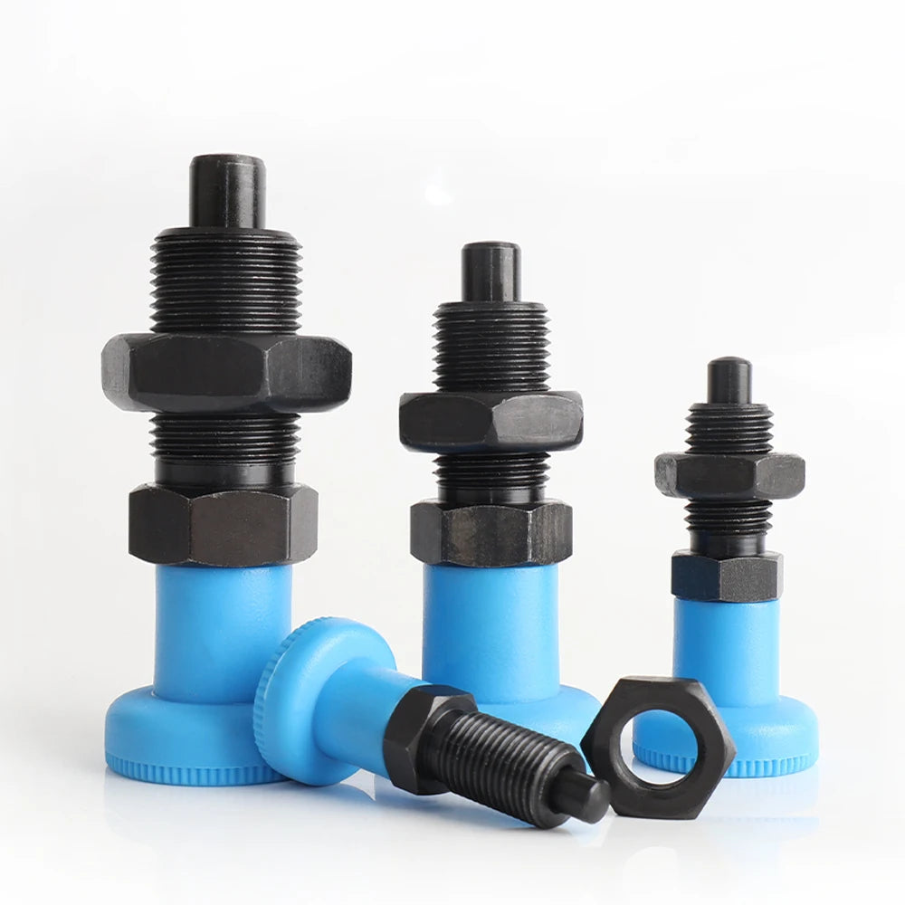 VEICH VCN220 High Precision Steel Retractable Spring Indexing Plunger Fasteners Black Oxide Finish Fine Thread Reset Index