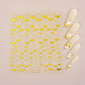 3D Laser Metal Art Decoration Custom Adhesive Sticker Rose Gold Foil Decal Holographic Gel Nail Rhinestones for Salon