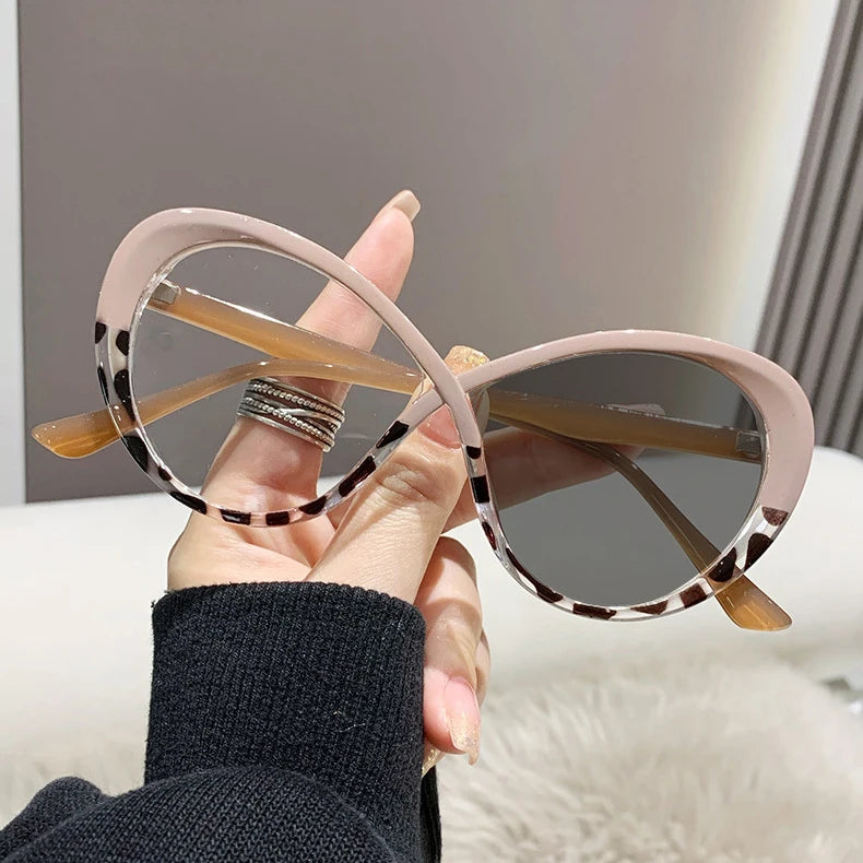 Lunettes Photo-gray Optical Eyewear Frames Computer Glasses Photochromic Anti Blue Light Blocking Glasses for Women
