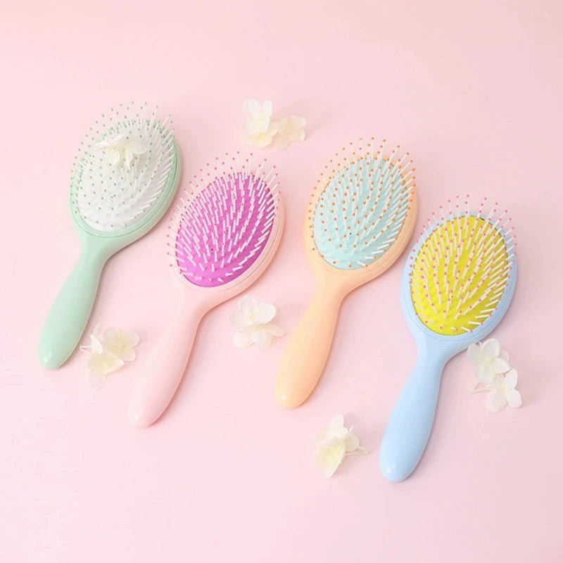 New Arrival Colorful Detangling Brush Smooth Air Bag Comb Hair Brush with Fragrance for Women
