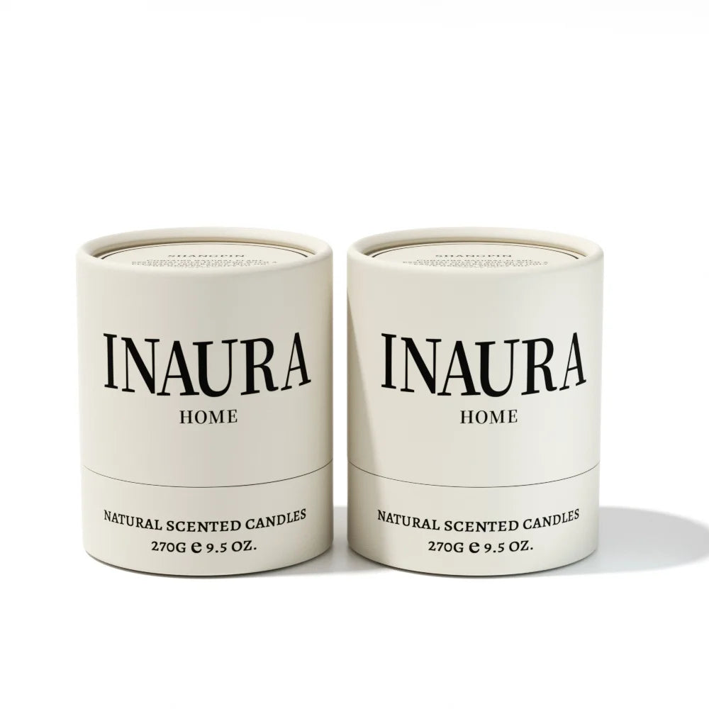 Handmade Kraft Paper Round Shape Candle Jar Paper Tube Custom Logo Varnishing Soy Wax Candle Jar Packaging Tube