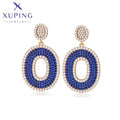 X000837260 Xuping Jewelry Blue Artificial Diamond Big Hollowing Circle Drop Party Women Earrings