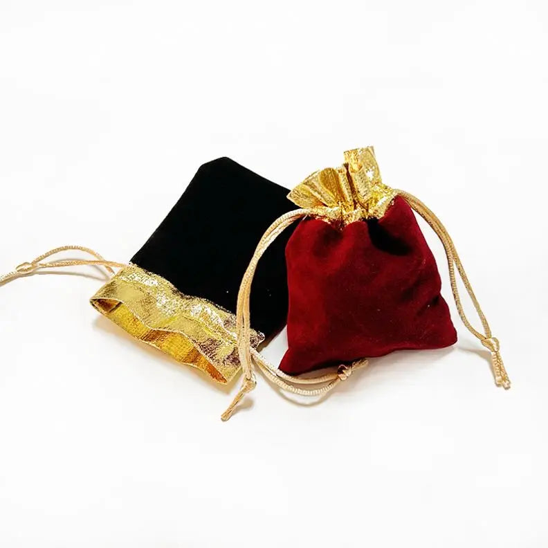 7Cm X 9Cm Custom Logo Jewelry Cosmetics Pouch Drawstring Pocket Small Storage Bag Fashion Jewellery Gift Packaging Pouches