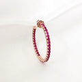 925 Sterling Silver Pave Cubic Zirconia Medium Hoop Stud Earring