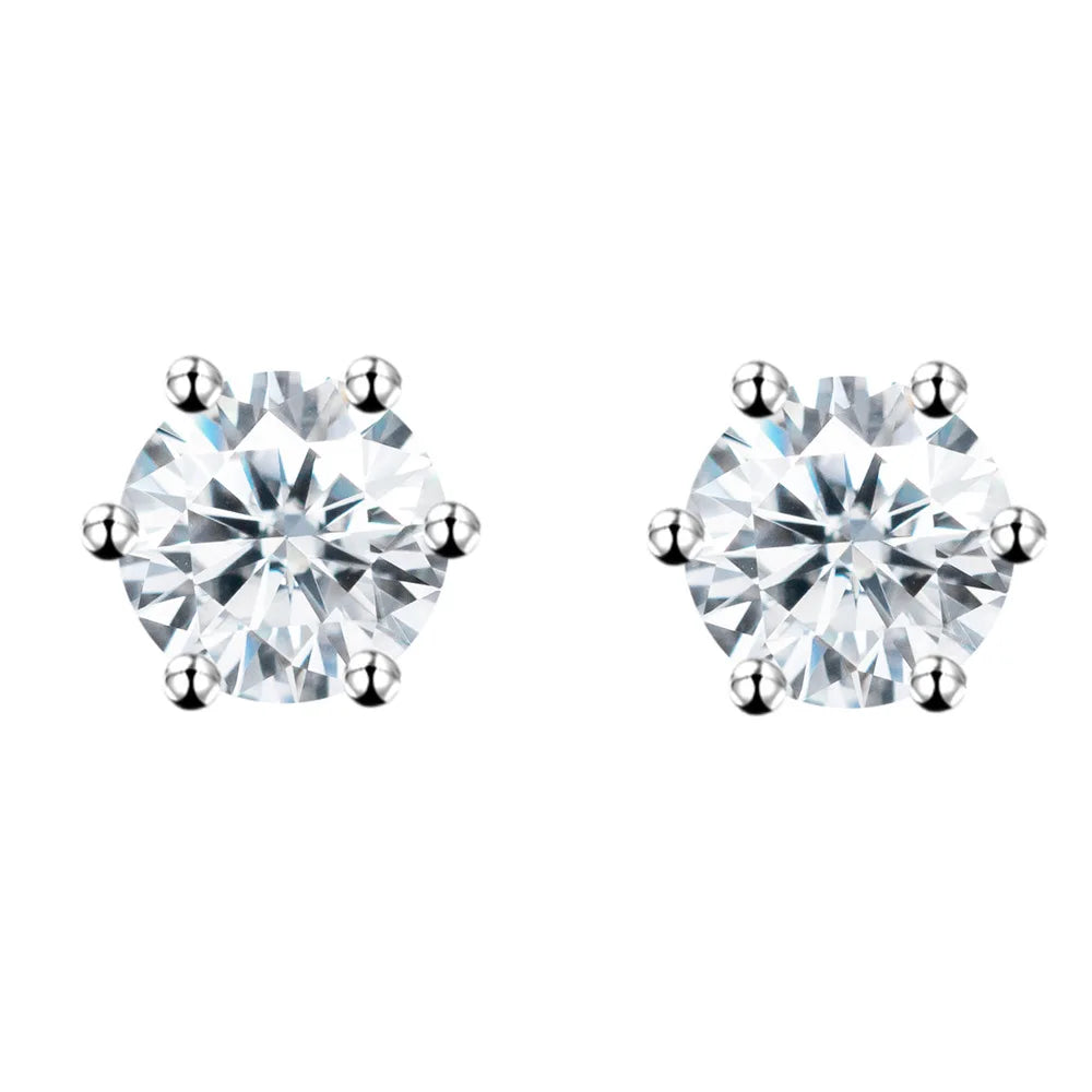 Hip Hop Iced Out Cute VVS Moissanite 925sterling Silver Classical Woman Man Ear Studs