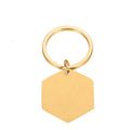 Factory Cheap Price Blank Keychain Stainless Steel Hexagon Keychain Custom Keychains for Cars Cheap Football Key Chais Key Chain