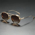 Tortoiseshell Irregular Narrow Temples Shades Female Vintage Gradient Shades Female Round Male Sunglasses Fashion Accessories