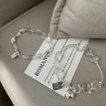 Pure Handmade 925 Sterling Silver White Natural Crystal Beaded Bracelet Women Gifts Jewelry