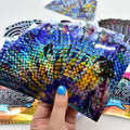 High Quality Custom Design Die Cut Vinyl Sticker Rainbow Glitter Hologram Holographic Sticker