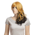 Wholesale 2109 Cheap Price 100% Synthetic Blonde and Black Patchwork Wig Beauty Wig Display Curly Hair