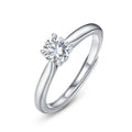 Classic White Gold Plated Wedding Engagement Rings New Arrival Silver Moissanite Ring