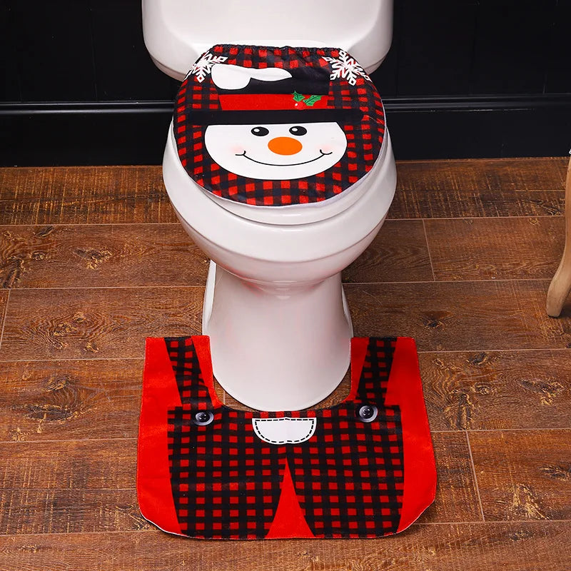 Home Noel Navidad 2020 Happy New Year 2021 Christmas Decor Xmas Deco Santa Toilet Seat Merry Christmas Decorations