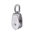 Stainless Steel Pulley M32 Single Block Durable Crane Swivel Hook Boat Pulley Lift Tools for Wire Rope