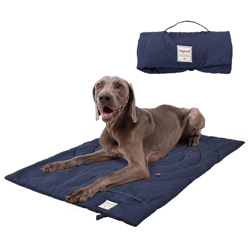 Large Size Solid Dog Bed Blanket Water Resistant Portable Crate Pad for Outdoor Camping Travel Solid Pet Mats Pads for Dogs