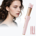 Auto Ceramic 2-in-1  Hair Rotating Curler  32mm Roll Hair Straightener Iron Easy Use Electric Straighten Hair Curling Tool PTC