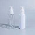 Wholesale Flat Shoulder White PET 100ml Mist Spray Bottle for Cosmetics Skin Care Serum Lotion Shampoo Containers