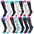 2025 Hot-sale Custom Women Compression Knee High Running Socks 15-20mmhg Nurse Compression Socks for Unisex