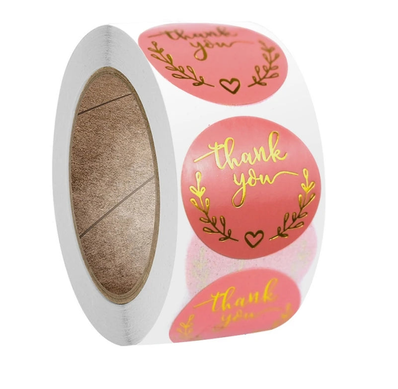 Personalized Adhesive Thank You Label Sticker