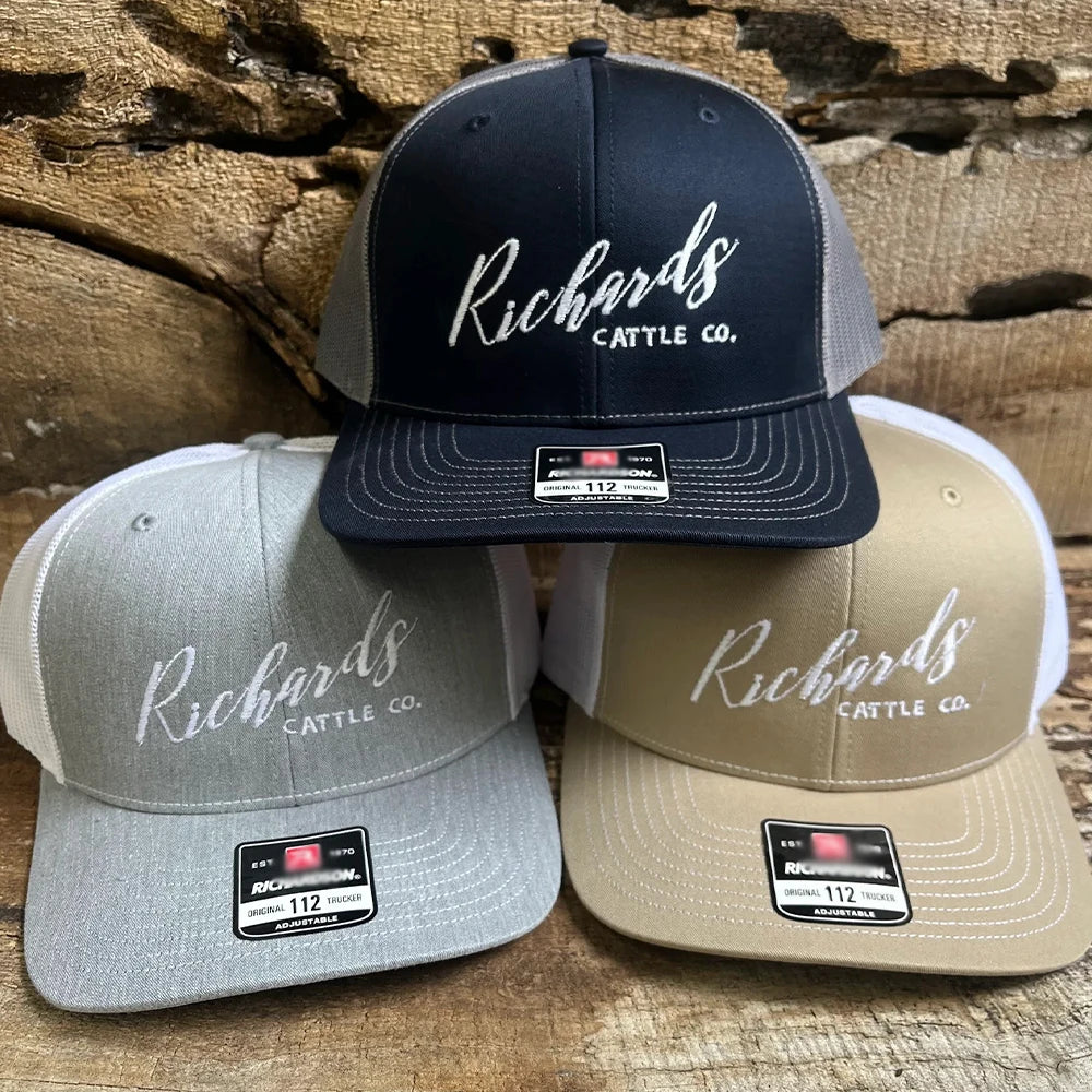 Custom Embroidered Richardson 112 Mesh Back Trucker Hat | Personalized Cap | Custom Embroidered Logo Hat