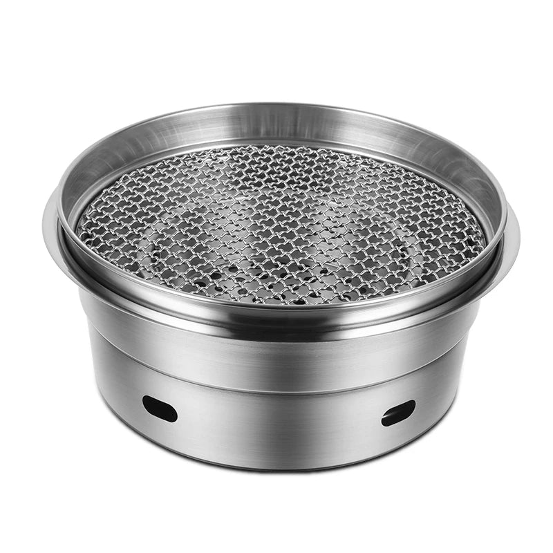 Cheap Round Embedded Oil Proof Barbecue Rack in the Table Top Barbecue Oven Commercial Restaurant Charcoal Bbq Grill