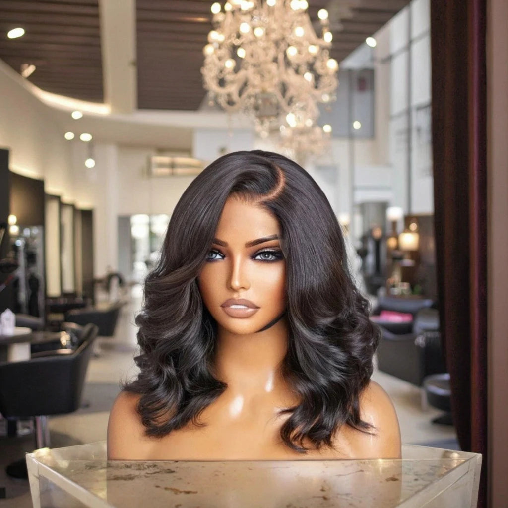 13x4 13x6 HD Lace Loose Body Wave Wig Blunt Cut Short Bob Wigs Human Hair Lace Front Wig Mink Brazilian Hair Vendor