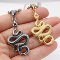 Wholesale of European and American Style Retro Snake Men's Titanium Steel Pendant Necklace Accessories