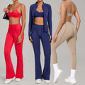 YIYI Structural Front Seams Gym Fitness Sets Tummy Control Exposed Stitching Workout Set Fitness Yoga Wear Gym Female Set