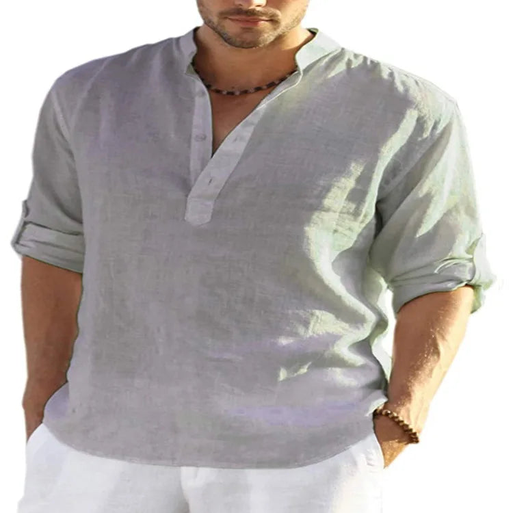 Liu Ming Hot Selling New Arrivals Men Casual Linen Cotton Loose Plus Size 5XL Tops Tee Shirts