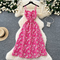 LW0681 Haute Sense Embroidered Hollow-Cut Halter Dress Women'S Holiday Style Elegant Long Dress for Beach