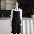 Women's Sleeveless Cotton Linen Multifunctional Embroidered Cleaning Apron Washable
