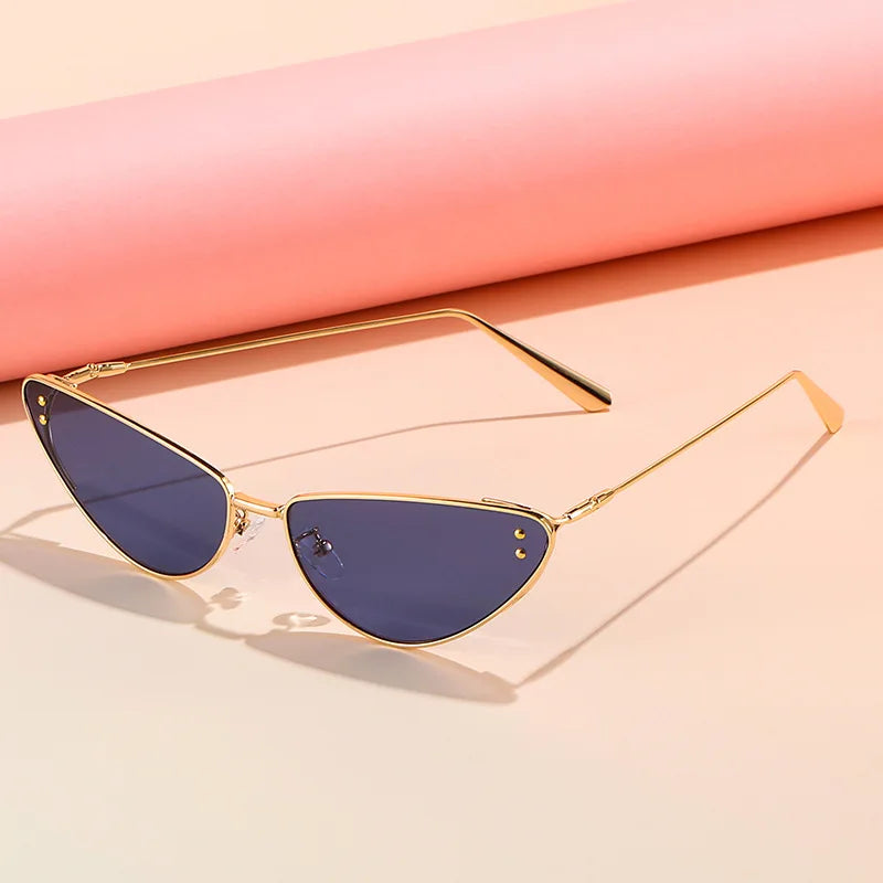 New Arrival Fashion Cat Eye Metal Frame Women'S Luxurious Sunglasses Women Mix Wholesale