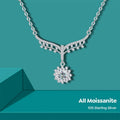Wholesale 925 Sterling Silver Rhodium Plated GRA Certified D Color 0.5CT Moissanite Diamond Necklace Women Luxury Fine Jewelry