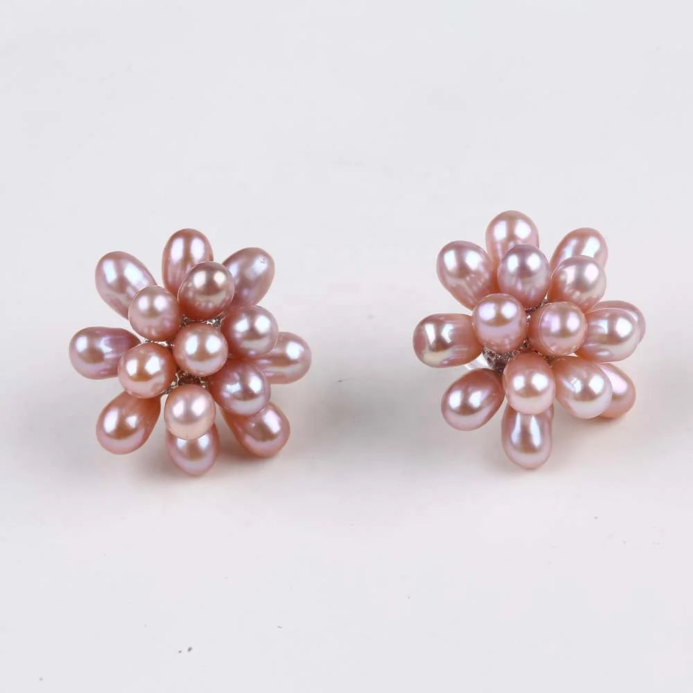5-6mm Rice Shape Freshwater Pearl Stud Earrings