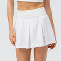 Women's Fitness Tennis Skirt Double-layer Panty Flash Dance Sports Running Pleated Skirts With Pockets