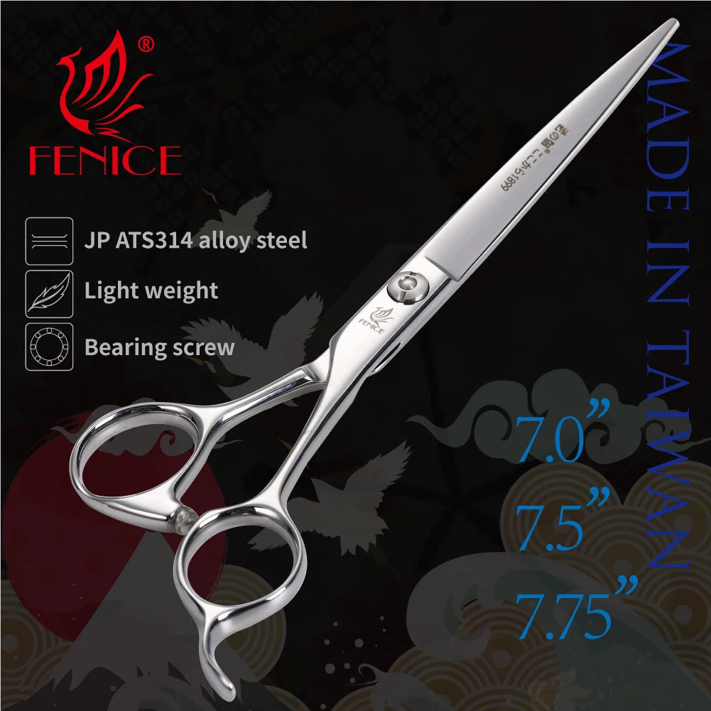 Fenice 7.0/7.5/7.75 Inch Pets Dog Grooming Cutting Scissors JP ATS314 Stainless Steel Straight Shears Groomer Tools MegaBDM