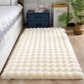 Bubble Faux Rabbit Fur Carpet Camel Colour Living Faux Rabbit Fur Area Carpet