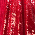 Latest High End Red Fish Scale Sequins Embroidery Bridal Wedding Haute Dress Sequins Fabrics