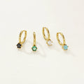 Nagosa Wholesale Jewelry 18k Gold Vermeil 925 Sterling Silver Zirconia Hoop Earrings for Women